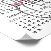 ボウリング デザイン 2024 カレンダー ポスター (角)