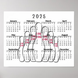 ボウリング デザイン 2025 カレンダー ポスター