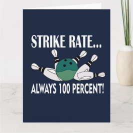 ボウリング ピン ボール ストライク チーム 挨拶 カード