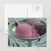 ボウルに入れたアイスクリーム ポストカード (正面/裏面)