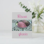 ボウルに入れたアイスクリーム ポストカード (スタンド正面)