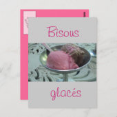 ボウルに入れたアイスクリーム ポストカード (正面/裏面)