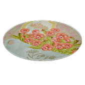 ボウルに入れたパンジー カッティングボード (角)