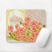 ボウルに入れたパンジー マウスパッド (マウス)