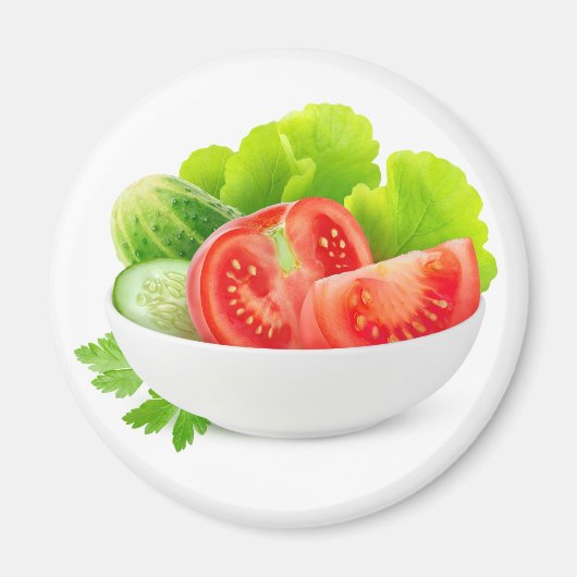 ボウルに入れた野菜 マグネット (正面)
