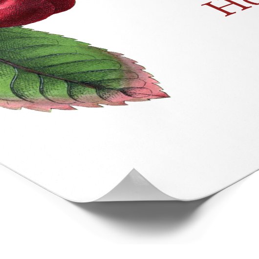 ボウルのさくらんぼフルーツフードライフ引用文レッドグリーン ポスター (角)