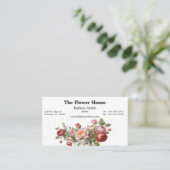 ボウルのバラフローリスト花デザイナー栽培者 名刺 (スタンド正面)