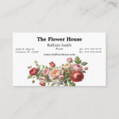 ボウルのバラフローリスト花デザイナー栽培者 名刺 (正面)