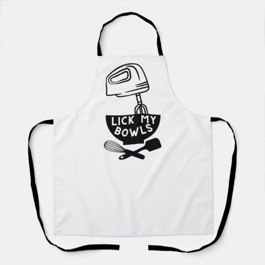 ボウルを舐める エプロン (正面)