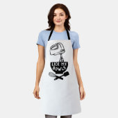 ボウルを舐める エプロン (着用した状態)