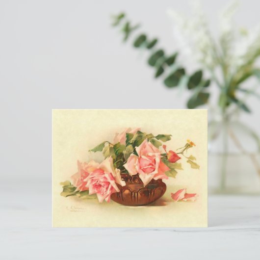 ボウルキャサリン素晴らしクビクトリアン・クラインのバラ ポストカード (スタンド正面)