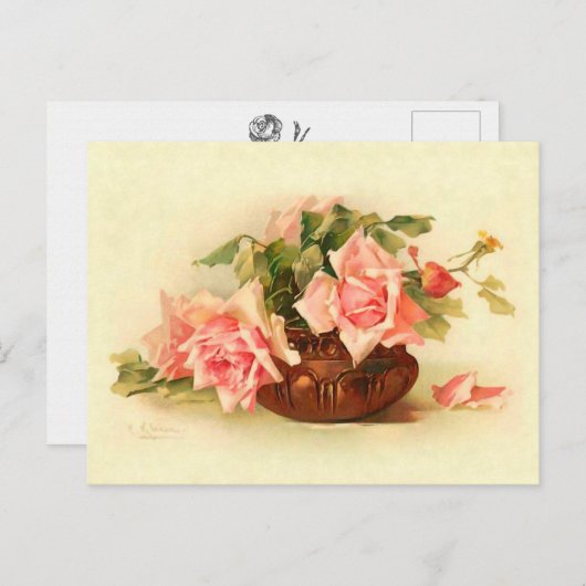 ボウルキャサリン素晴らしクビクトリアン・クラインのバラ ポストカード (正面/裏面)