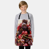 ボウル一杯のさくらんぼ エプロン (着用した状態)