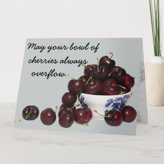 ボウル一杯のさくらんぼ カード (正面)