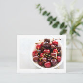 ボウル一杯のさくらんぼ シーズンポストカード (スタンド正面)