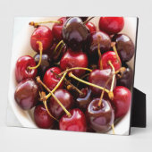 ボウル一杯のさくらんぼ フォトプラーク (側面)