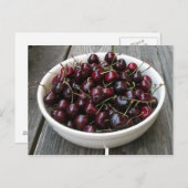 ボウル一杯のさくらんぼ ポストカード (正面/裏面)