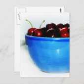 ボウル一杯のさくらんぼ ポストカード (正面/裏面)