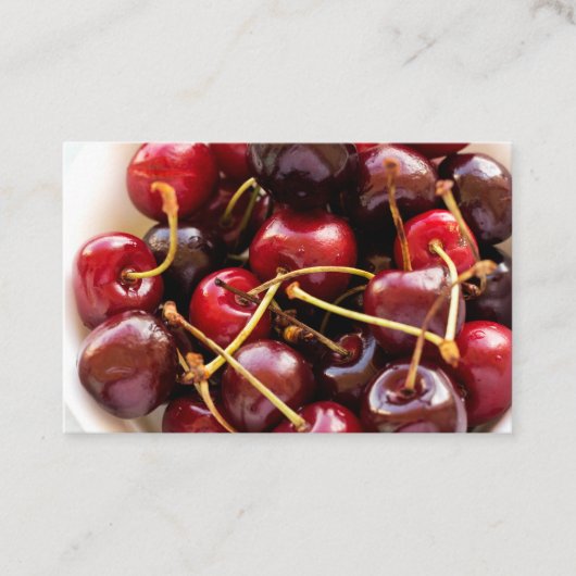 ボウル一杯のさくらんぼ 名刺 (正面)