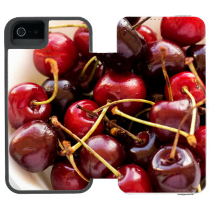 ボウル一杯のさくらんぼ iPhone SE/5/5sウォレットケース