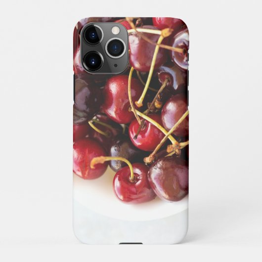 ボウル一杯のさくらんぼ iPhoneケース (裏面)
