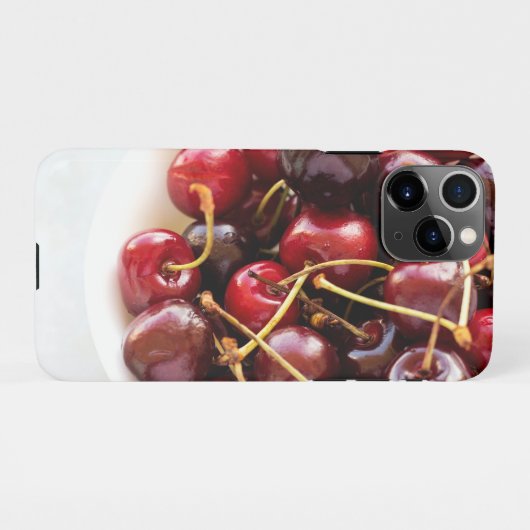ボウル一杯のさくらんぼ iPhoneケース (裏面横)