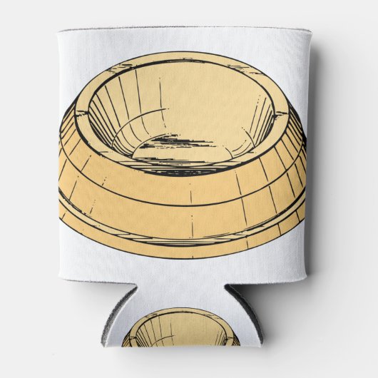 ボウル皿ペットキャットプレート空きフードドッグピーチ 缶クーラー (正面)