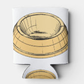 ボウル皿ペットキャットプレート空きフードドッグピーチ 缶クーラー (裏面)