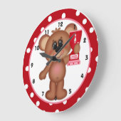 ボウル私バレンタインの壁時計d5 ラージ壁時計 (傾斜)