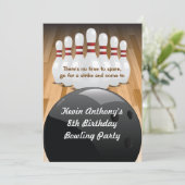 ボウル·ア·ストライク·パーティの招待状 招待状 (スタンド正面)