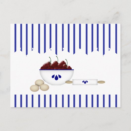 ボウル・オブ・さくらんぼレシピ・カード ポストカード (正面)