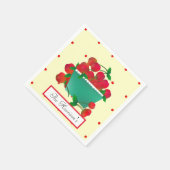 ボウル・オブ・さくらんぼ紙ナプキンズ スタンダードカクテルナプキン (角)