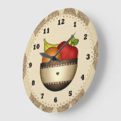 ボウル・オブ・フルーツ2台時計 ラージ壁時計 (傾斜)