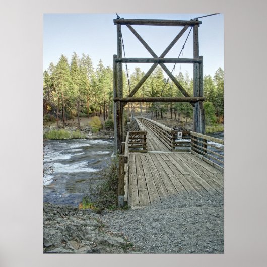 ボウル&ピッチャーブリッジ – スポケーンワシントン ポスター (正面)