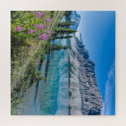 ボウレイクバンフ国立公園カナダ旅行 ジグソーパズル (横)