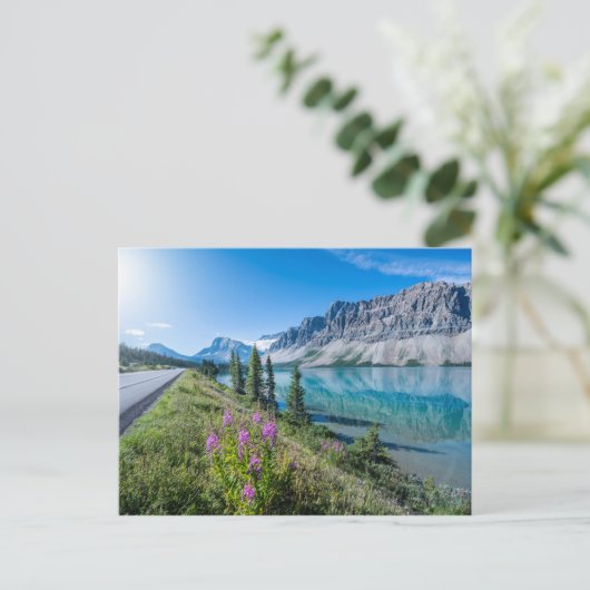 ボウレイクバンフ国立公園カナダ旅行 ポストカード (スタンド正面)