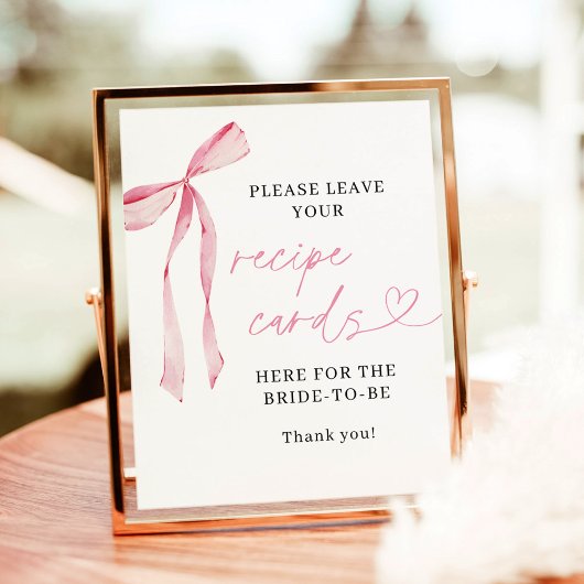 ボウレシピカード記号 |ブライダルシャワーレシピカード ポスター