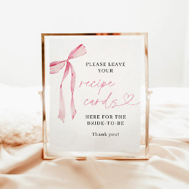 ボウレシピカード記号 |ブライダルシャワーレシピカード ポスター