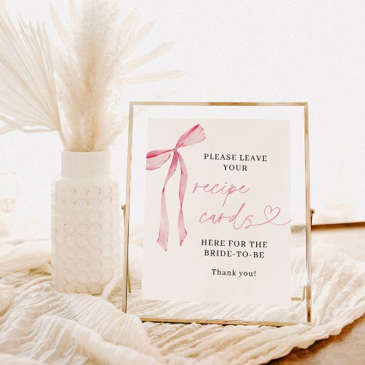 ボウレシピカード記号 |ブライダルシャワーレシピカード ポスター