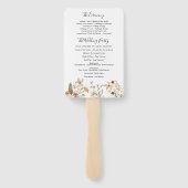 ボウワイルドフラワーウェディングプログラムファン ハンドファン (裏面)