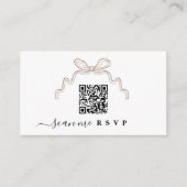 ボウワイルドフラワー結婚ズのウェブサイト挿入QRコード エンクロージャーカード (正面)