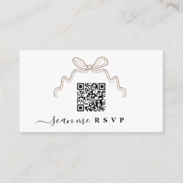 ボウワイルドフラワー結婚ズのウェブサイト挿入QRコード エンクロージャーカード