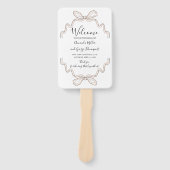 ボウワイルド開花ウェディングプログラムファン ハンドファン (正面)