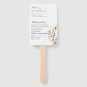 ボウワイルド開花ウェディングプログラムファン ハンドファン (裏面)