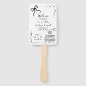 ボウ予測できなウェディングプログラムファン ハンドファン (正面)