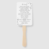 ボウ予測できなウェディングプログラムファン ハンドファン (裏面)