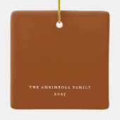 ボウ名門私立校風のフレームジンジャーブレッド写真 セラミックオーナメント (裏面)