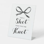 ボウ婚約パーティアルコールショット 台座サイン (正面)