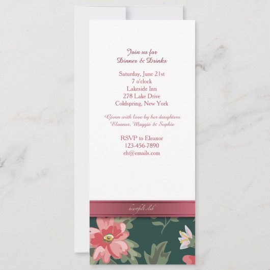 ボウ招待状 招待状 (裏面)