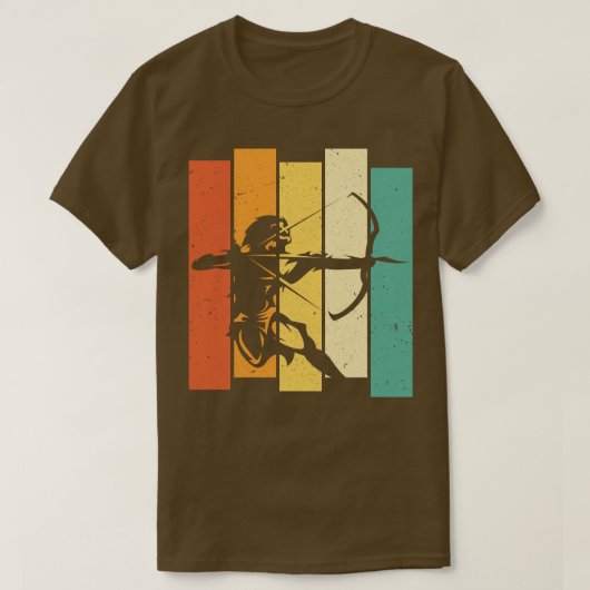 ボウ狩りギフトレトロアーチェリー Tシャツ (デザイン正面)